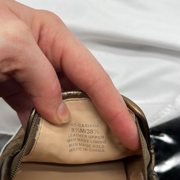 Vince Camuto Bronze Leather Cariana Sneakers - Picture 7 of 7